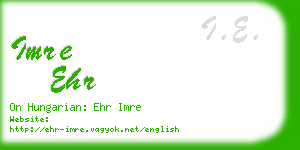 imre ehr business card